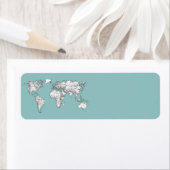 Aarde turquoise inkt etiket (Insitu)