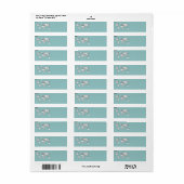 Aarde turquoise inkt etiket (Full Sheet)