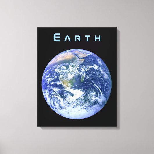Aarde uit de ruimte canvas afdruk (Voorkant)