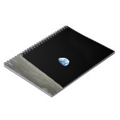 aarde uit het ruimte universum van de maan notitieboek (Linkerzijde)