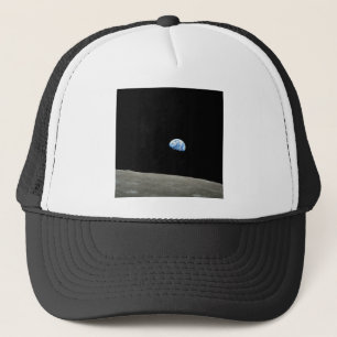 aarde uit het ruimte universum van de maan trucker pet