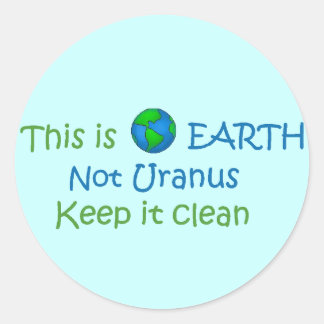 aarde-uranus ronde sticker