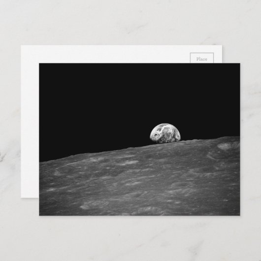 Aarde van Apollo 8 Moon Mission Briefkaart (Voorkant / Achterkant)