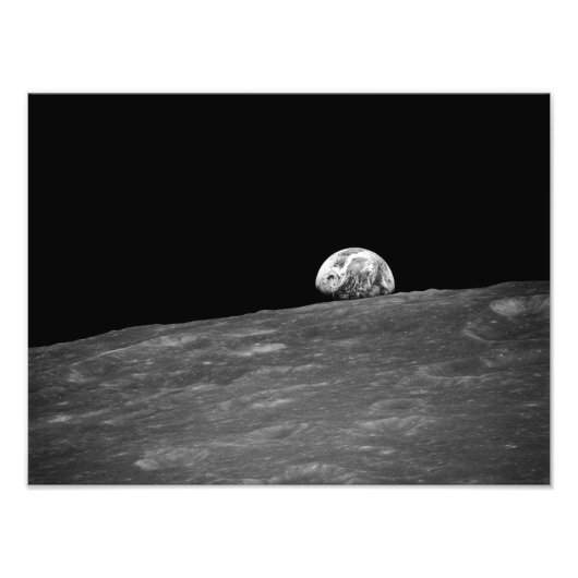 Aarde van Apollo 8 Moon Mission Foto Afdruk (Voorkant)