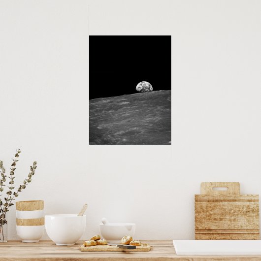 Aarde van Apollo 8 Moon Mission Poster (Keuken)