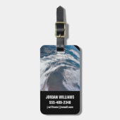 Aarde van de Apollo 12 ruimtesonde. Bagagelabel (Voorkant verticaal)