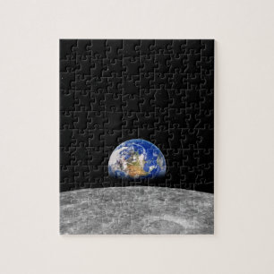 Aarde van de planeet over Moon Legpuzzel