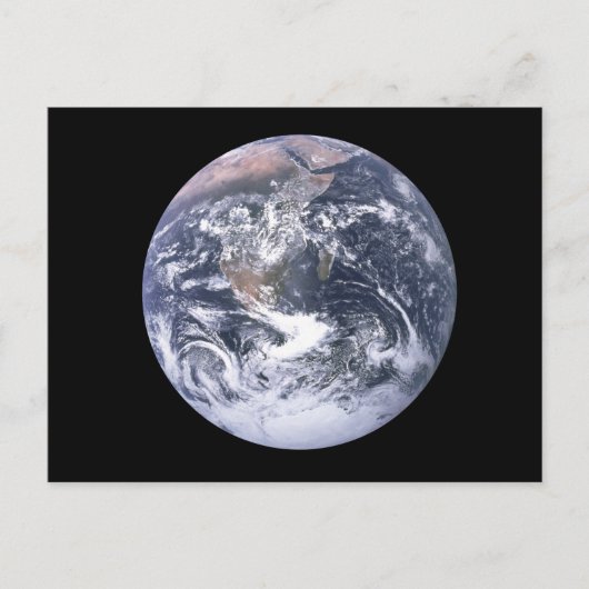 Aarde van de planeet vanaf dag van de ruimtevaart briefkaart (Voorkant)