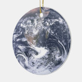 Aarde van de planeet vanaf dag van de ruimtevaart keramisch ornament (Links)