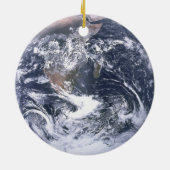 Aarde van de planeet vanaf dag van de ruimtevaart keramisch ornament (Achterkant)