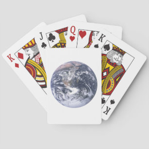 Aarde van de planeet vanaf dag van de ruimtevaart pokerkaarten
