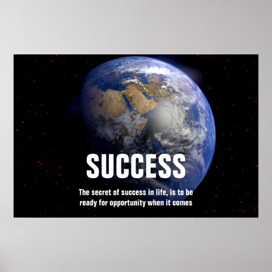Aarde van het citaat van het Succes van de Ruimte Poster (Voorkant)