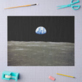 Aarde van maan in zwarte ruimte: aardopgang tissuepapier (Craft)