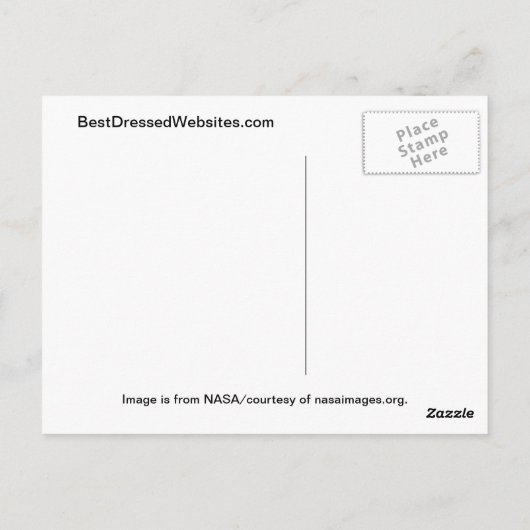 Aarde van planeet vanuit de ruimte briefkaart (Achterkant)