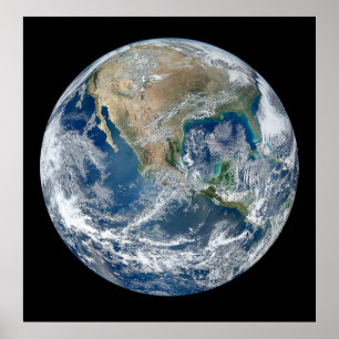 AARDE VAN RUIMTEPLANET Blue Marble 2012 Composite Poster
