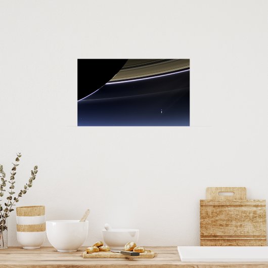 Aarde van Saturn Poster (Keuken)