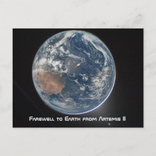 Aarde vanuit Artemis II Briefkaart