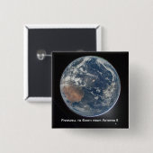 Aarde vanuit Artemis II Vierkante Button 5,1 Cm (Voorkant /achterkant)