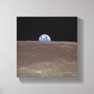 Aarde vanuit de Maan Canvas Afdruk