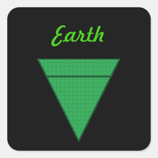 Aarde Vierkante Sticker (Voorkant)