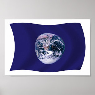 Aarde Vlag Poster Print