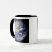 Aarde waarop het westerne halfrond is afgebeeld mok (Voorkant links)