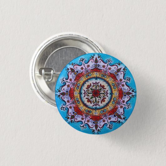 Aarde-water-vuur... Mandala Pin Button (Voorkant /achterkant)