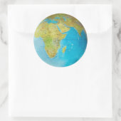 Aarde Wereldbol 2 Ronde Sticker (Tas)