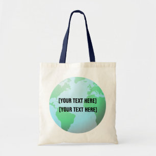 Aarde Wereldbol Achtergrond, voeg jouw tekst toe Tote Bag