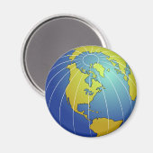 Aarde Wereldbol Magneet (Voorkant / Achterkant)