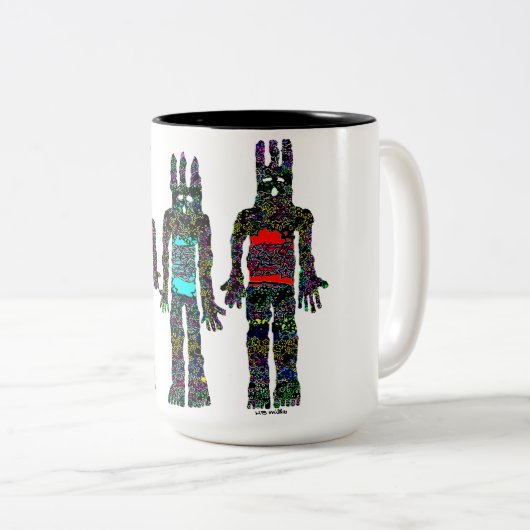 Aarde, wind en vuur tweekleurige koffiemok (Voorkant rechts)