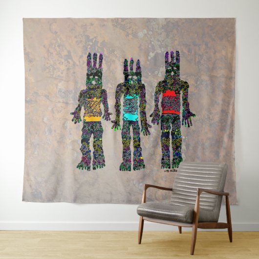 Aarde, wind en vuur wandkleed (In Situ (horizontaal))