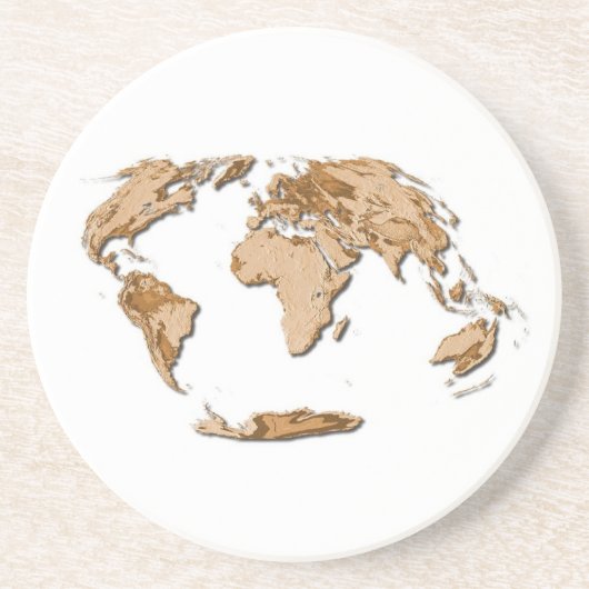 Aarde Zandsteen Onderzetter (Voorkant)