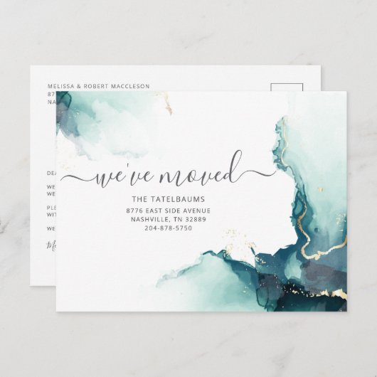 Aarde zoals we het bewegende script hebben verplaa feestdagenkaart (Voorkant / Achterkant)