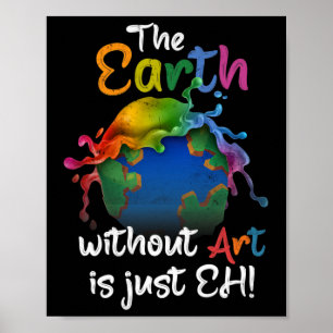 Aarde zonder kunst is gewoon de Dag van de Aarde P Poster