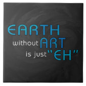 Aarde zonder kunst tegeltje (Voorkant)