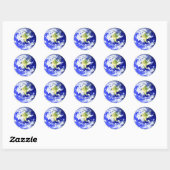 Aarde Zonnestelsel Ronde Sticker (Vel)