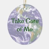 Aarde zorg voor me kerstversiering keramisch ornament (Links)