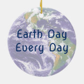 Aarde zorg voor me kerstversiering keramisch ornament (Achterkant)