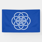 aardeblauwe planeet vlag terra - symbool van de me spandoek (Horizontaal)