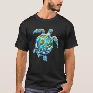 Aardedag 2025 Zeeschildpad Red de Planeet Vrouwen T-shirt