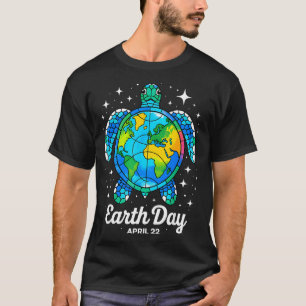 Aardedag 2026 herstel aarde zee aardedag schildpad t-shirt