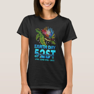 Aardedag 52ste Verjaardag 2022 Schildpad Planeet M T-shirt