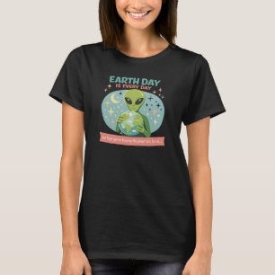 Aardedag Alien -Retro Mid Century Ruimte T-shirt
