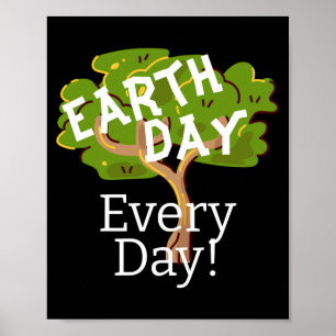 Aardedag Elke Dag Ga Groen Ons Planeet Redden T-Sh Poster