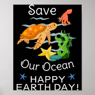 Aardedag elke dag Ga groen, red onze planeet T-shi Poster