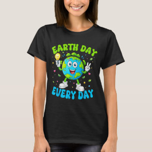 Aardedag elke dag grappige aarde 2026 leraar kinde t-shirt