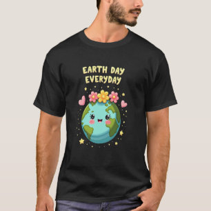 Aardedag Elke Dag Hartelijke Planeet T-shirt