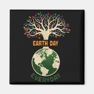 Aardedag Elke Dag Planeet Jubileum Natuur Boom Magneet