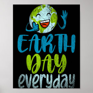 Aardedag elke dag planeet verjaardag grappige aard poster